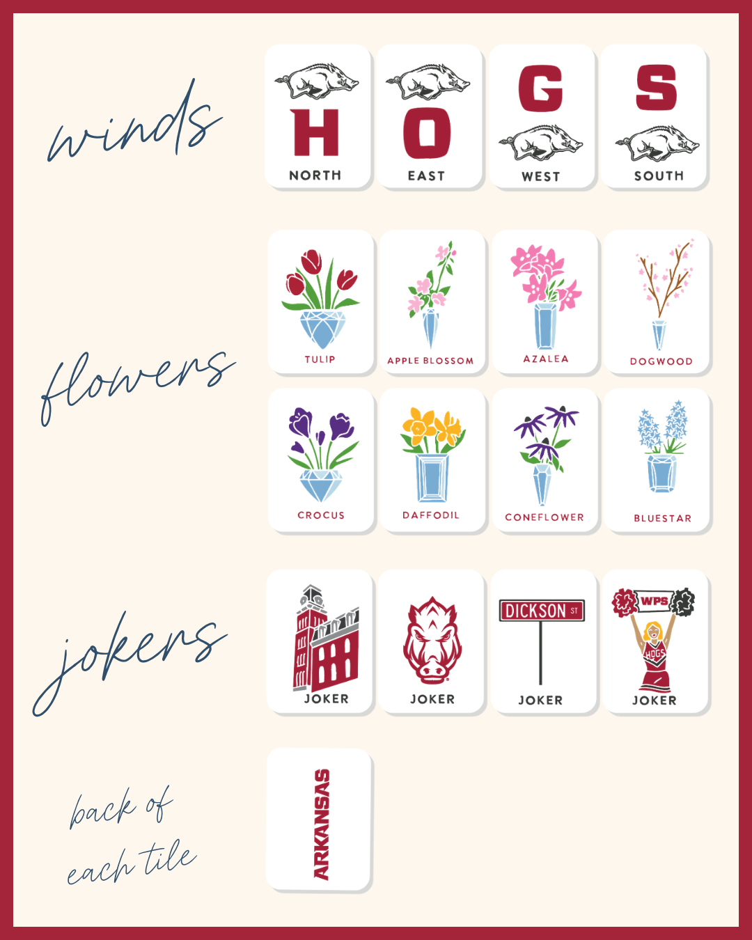 マロン　　5L6L混　12k×2 Auburn® Mahjong Tiles | West Wind Mahjong