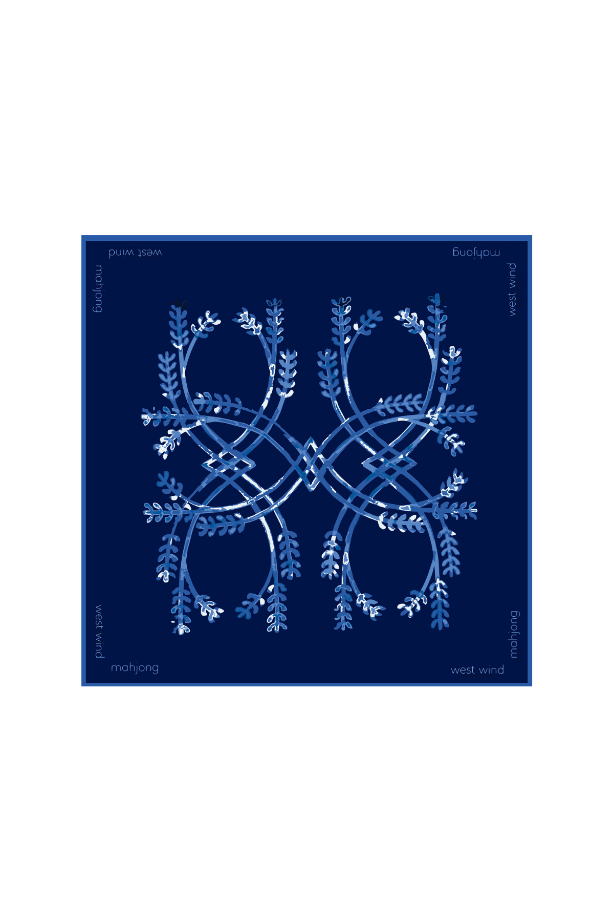 Navy Blue Mahjong Tile Mat
