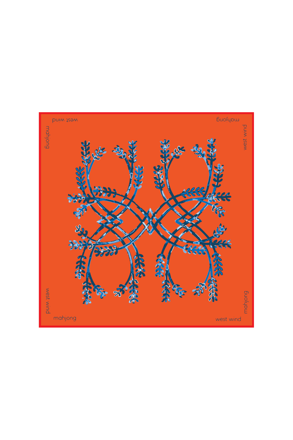 Orange Mahjong Tile Mat