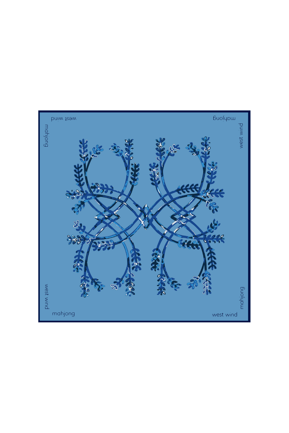 Sky Blue Mahjong Tile Mat