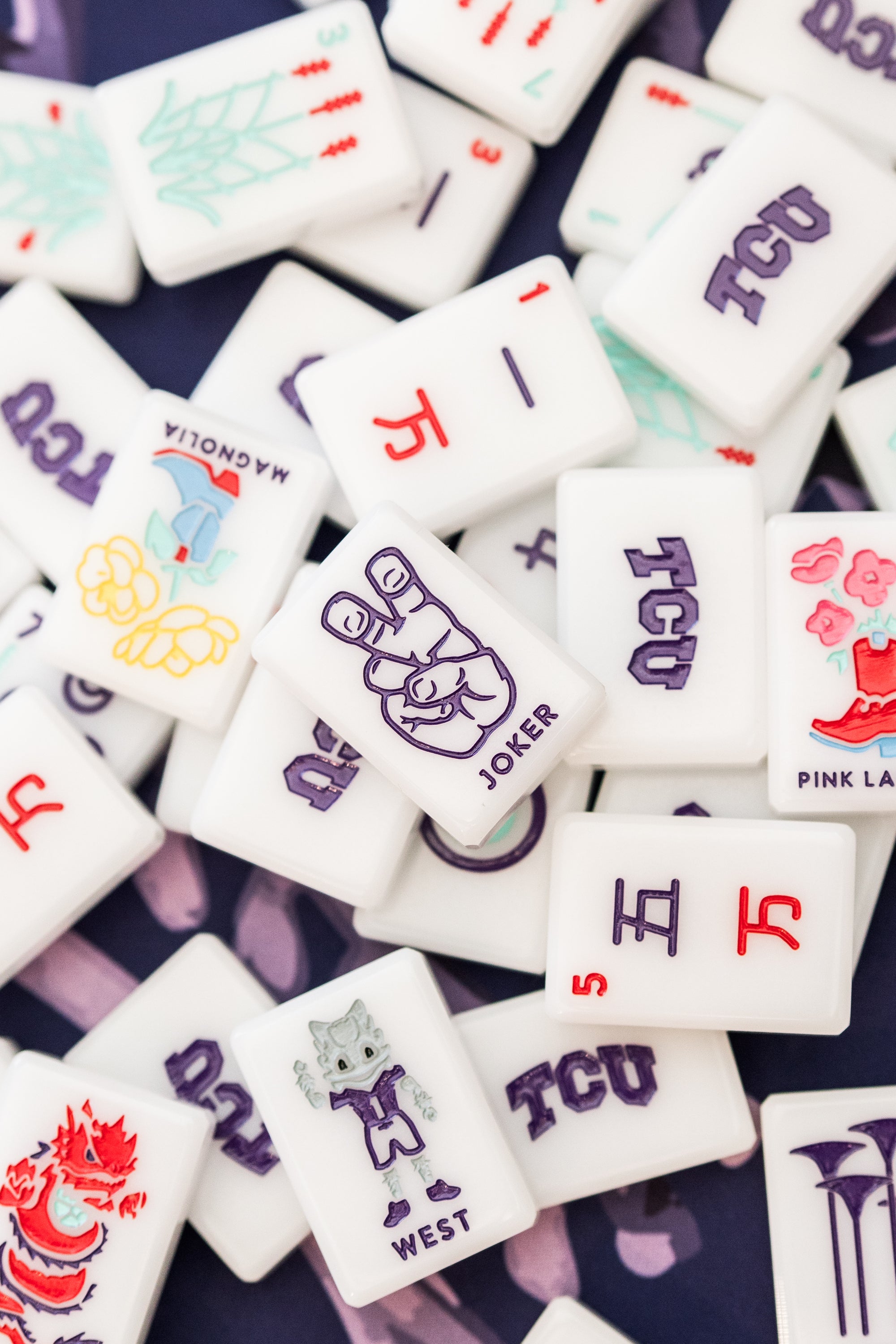 TCU® - Texas Christian University® Mahjong Tiles