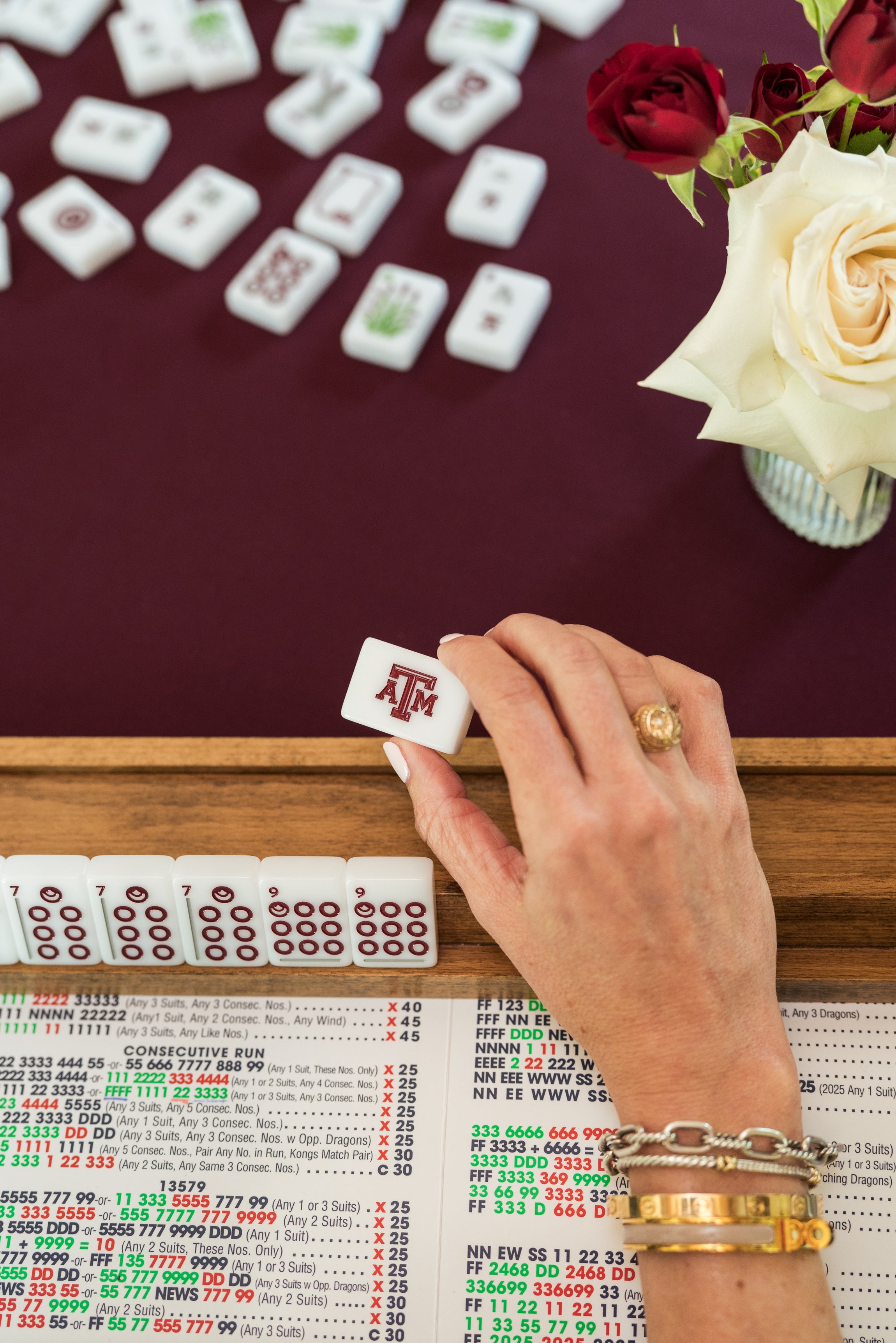 Texas A&M Mahjong Tiles | West Wind Mahjong