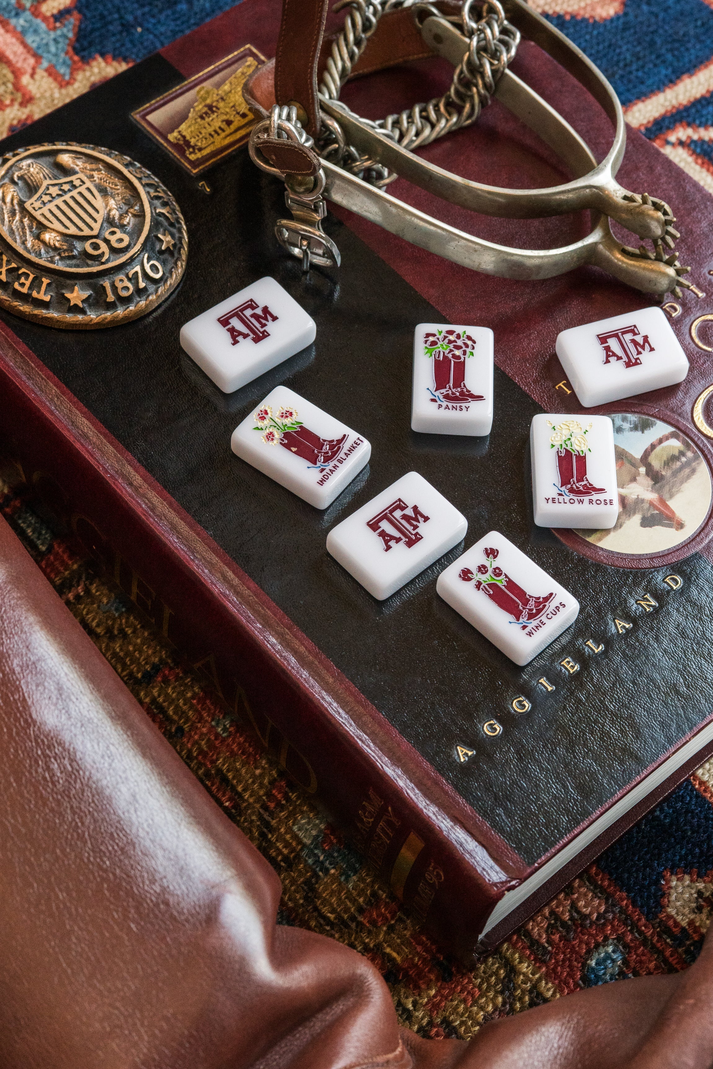 Texas A&M Mahjong Tiles | West Wind Mahjong